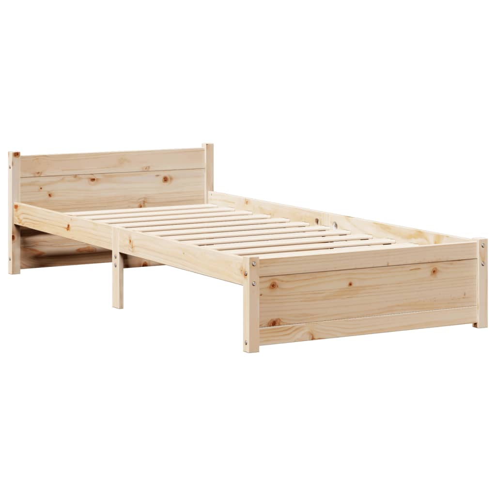 Sengeramme med hodegavl 75x190 cm heltre furu
