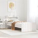 Sengeramme med hodegavl hvit 90x190 cm heltre furu