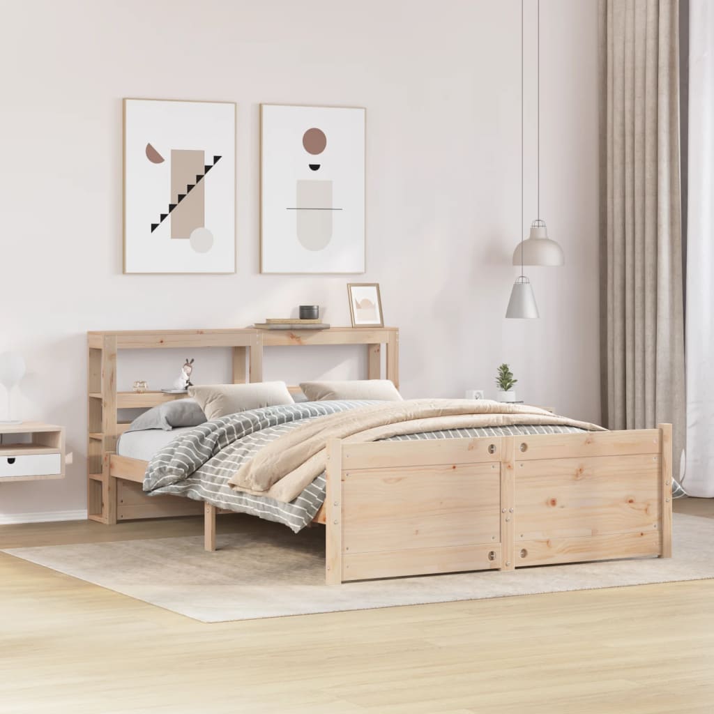 Sengeramme med hodegavl 140x190 cm heltre furu