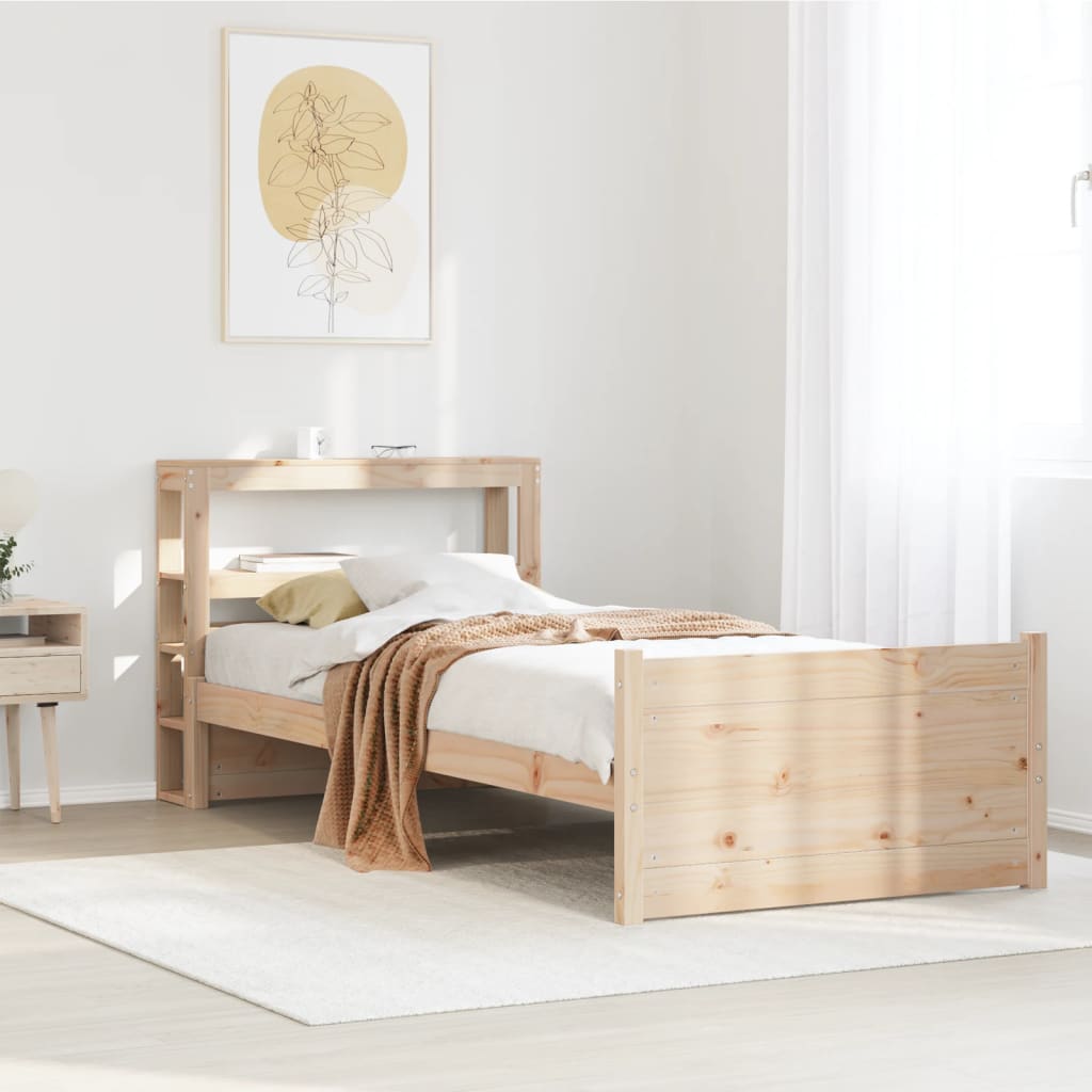 Sengeramme med hodegavl 100x200 cm heltre furu