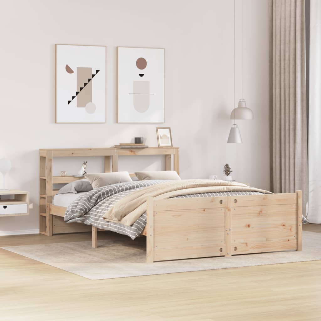 Sengeramme med hodegavl 140x200 cm heltre furu