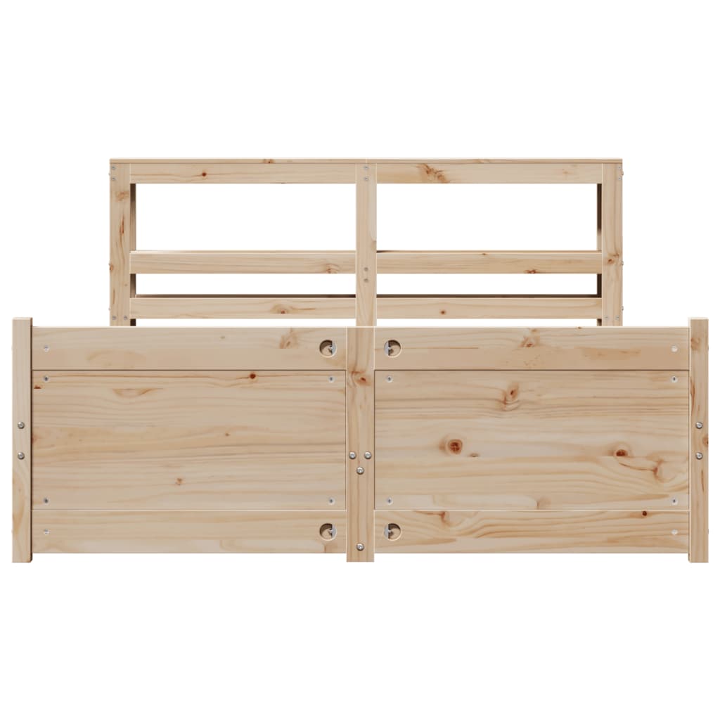 Sengeramme med hodegavl 150x200 cm heltre furu