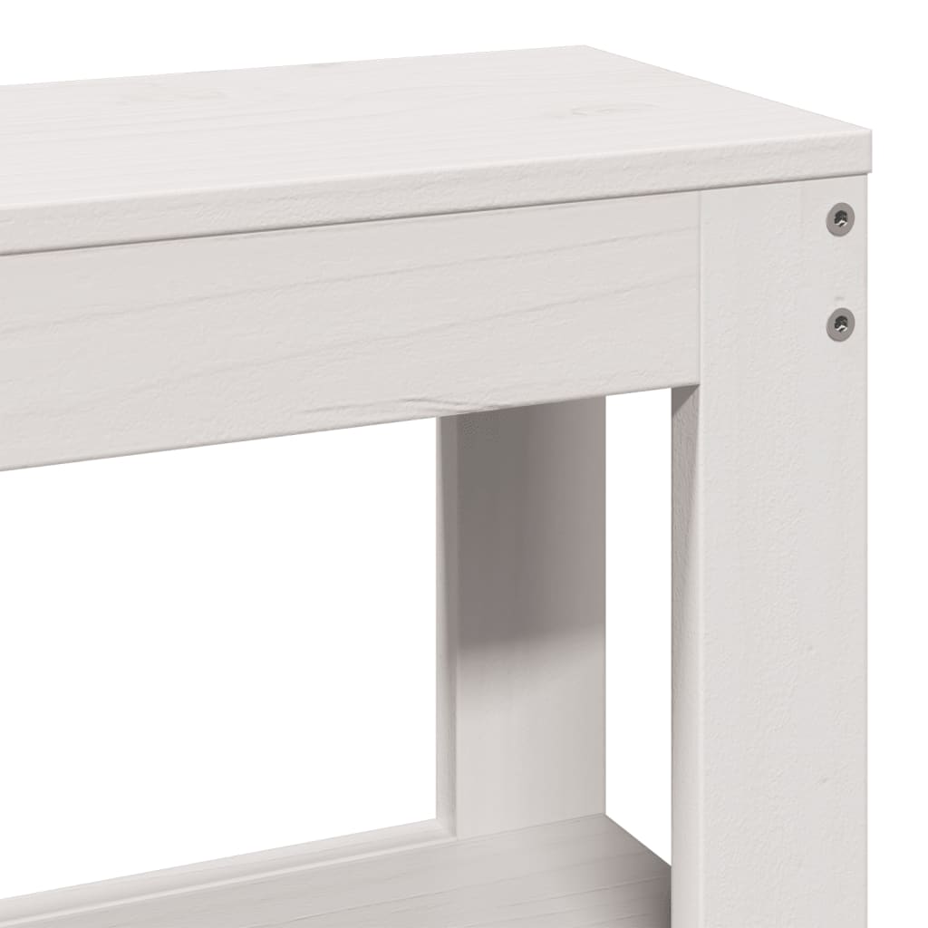 Sengeramme med hodegavl hvit 180x200 cm heltre furu
