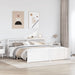 Sengeramme med hodegavl hvit 180x200 cm heltre furu