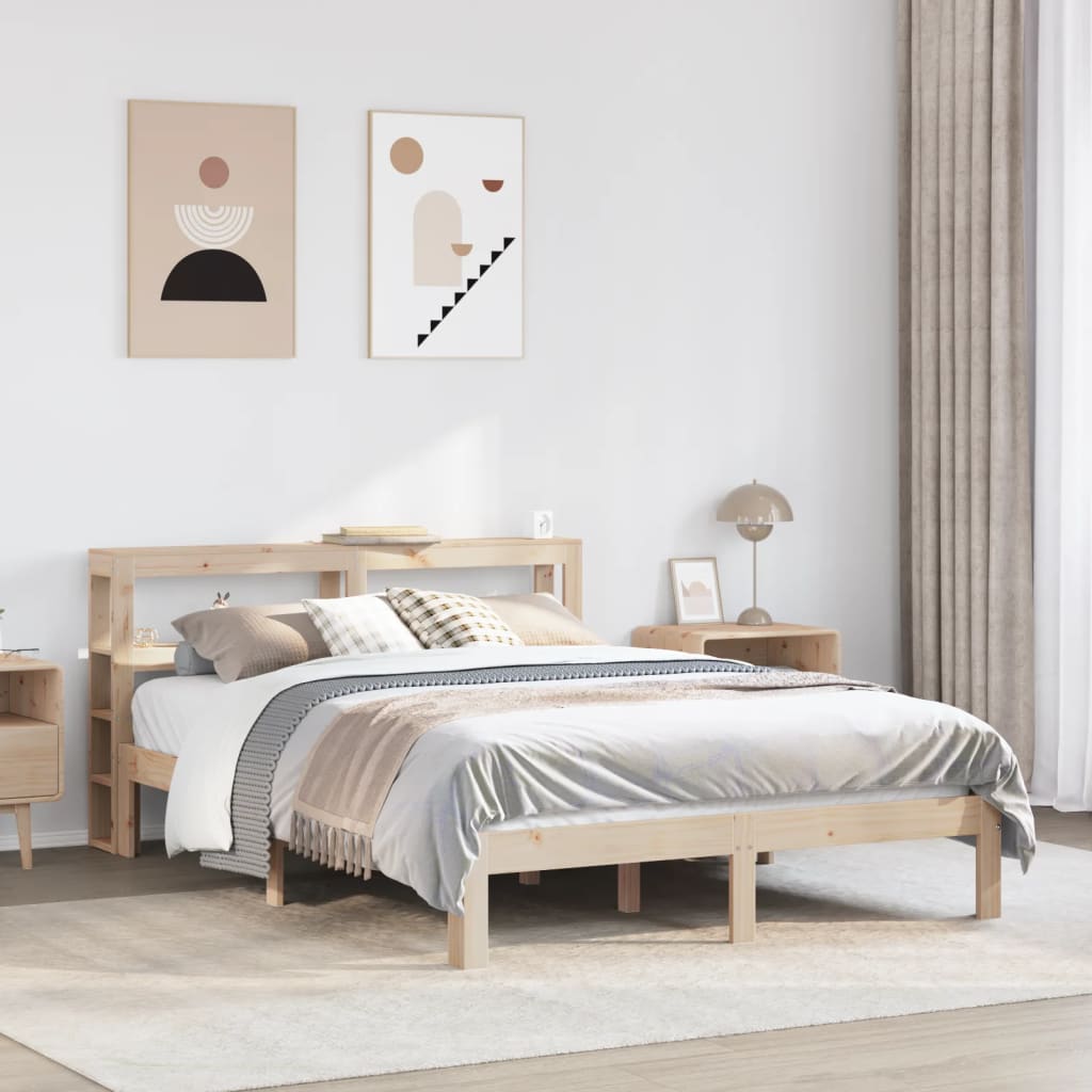 Sengeramme med hodegavl 140x190 cm heltre furu