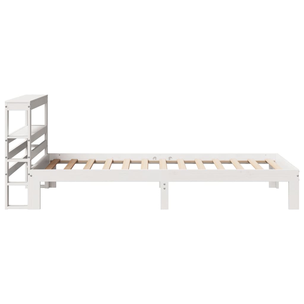 Sengeramme med hodegavl hvit 90x200 cm heltre furu