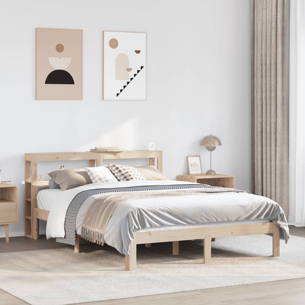 Sengeramme med hodegavl 140x200 cm heltre furu