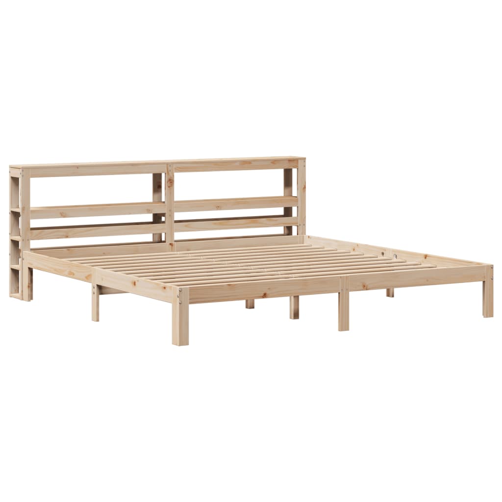 Sengeramme med hodegavl 200x200 cm heltre furu