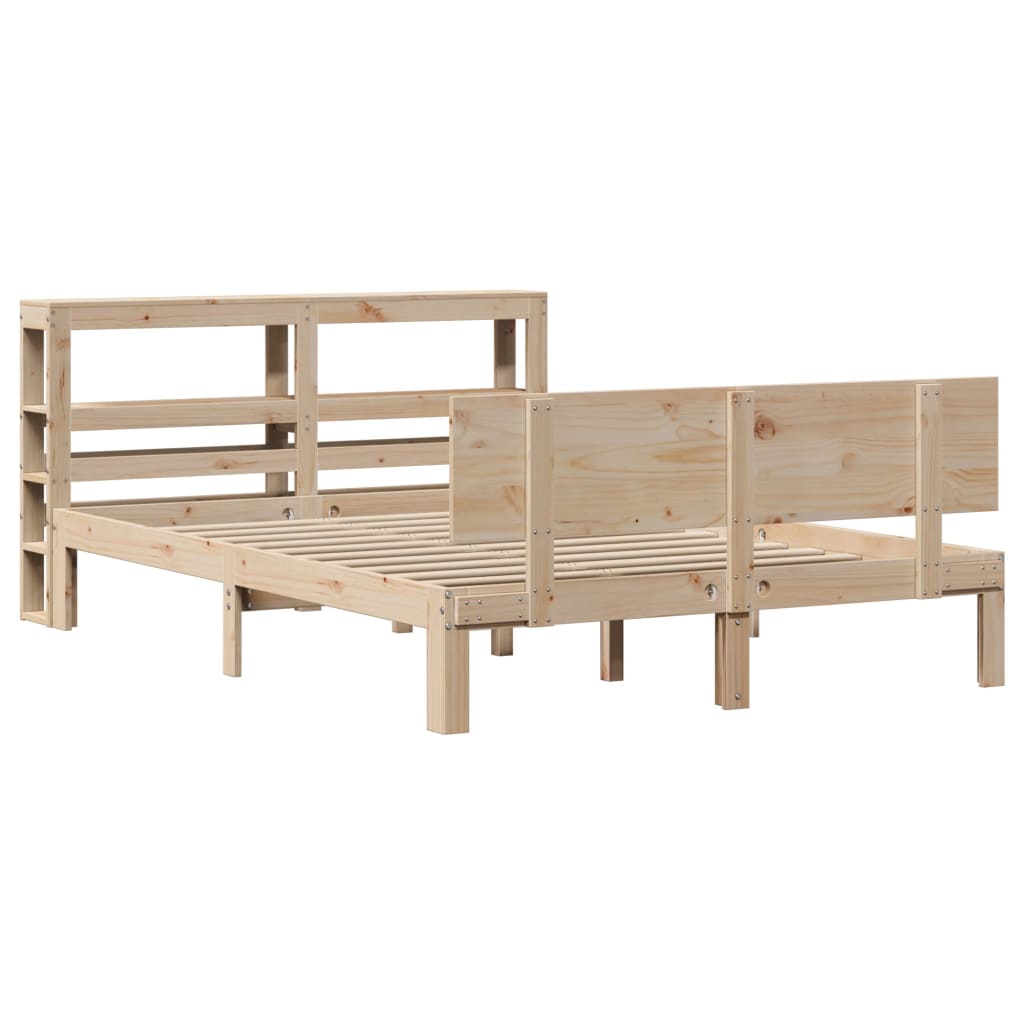 Sengeramme med hodegavl 140x200 cm heltre furu