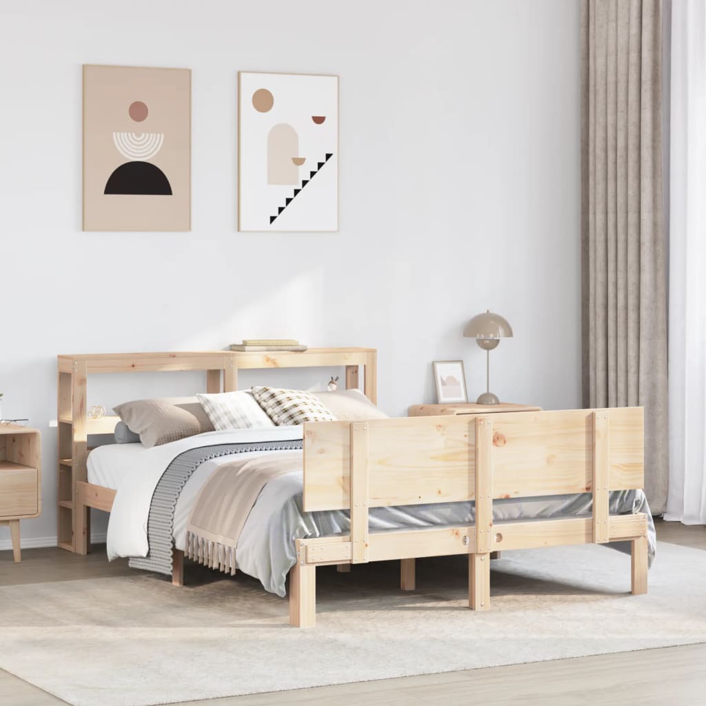 Sengeramme med hodegavl 140x200 cm heltre furu