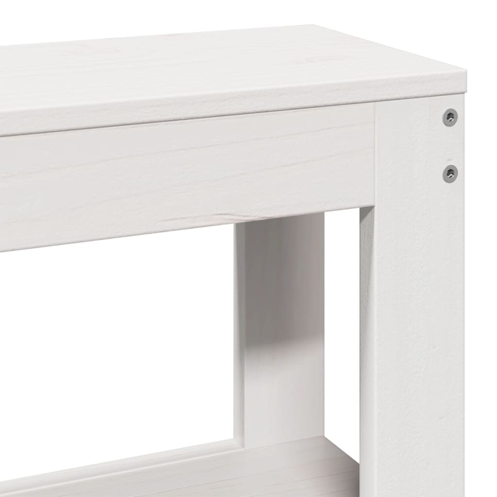 Sengeramme med hodegavl hvit 90x190 cm heltre furu