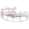 Sengeramme med hodegavl 120x190 cm heltre furu