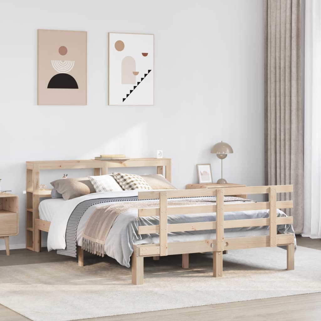 Sengeramme med hodegavl 140x190 cm heltre furu