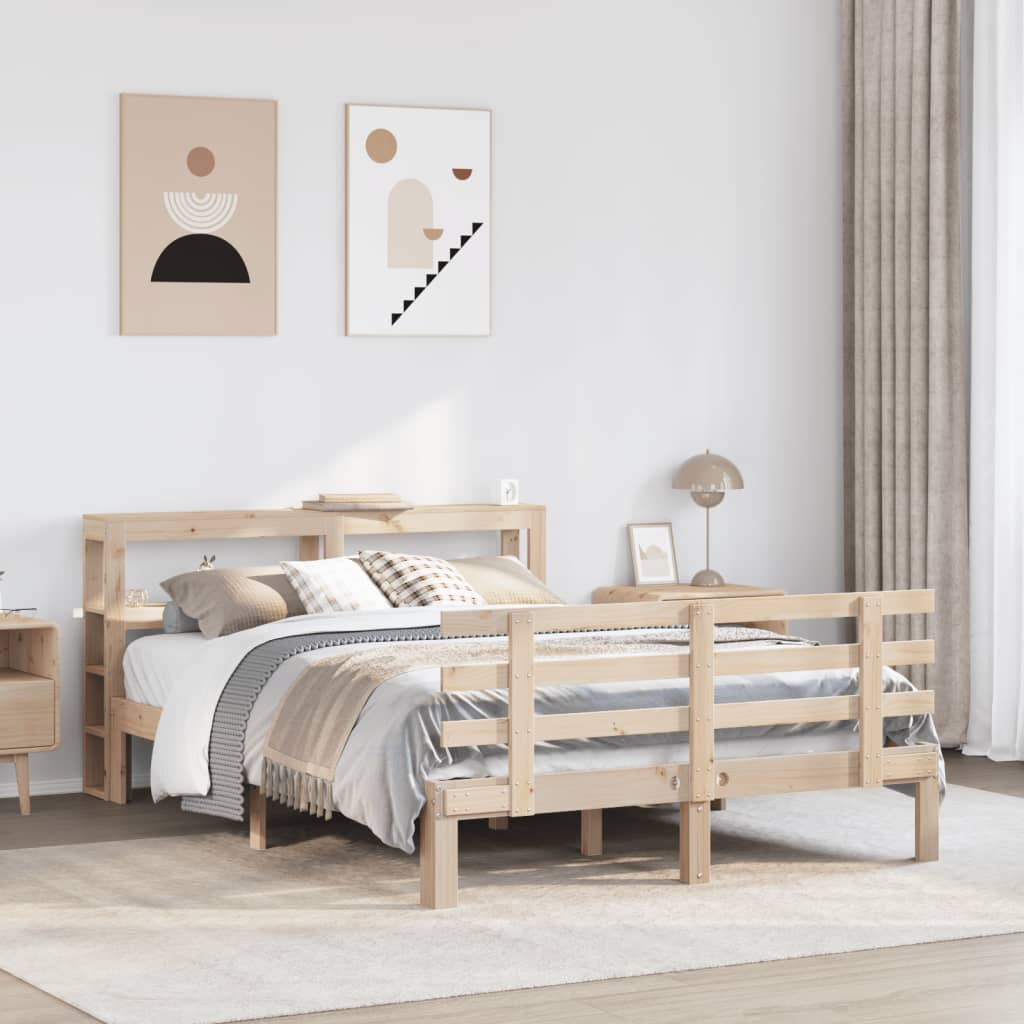 Sengeramme med hodegavl 140x200 cm heltre furu