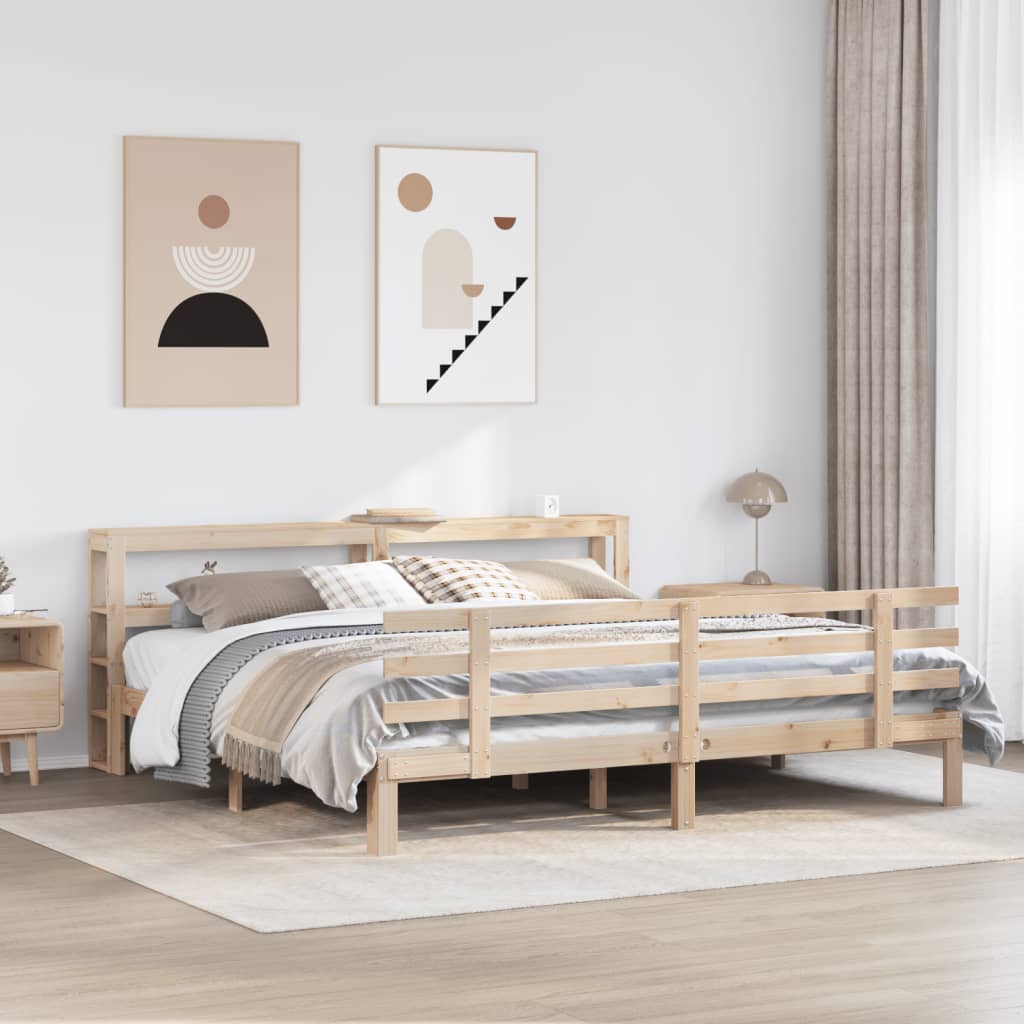 Sengeramme med hodegavl 180x200 cm heltre furu