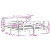 Sengeramme med hodegavl 200x200 cm heltre furu
