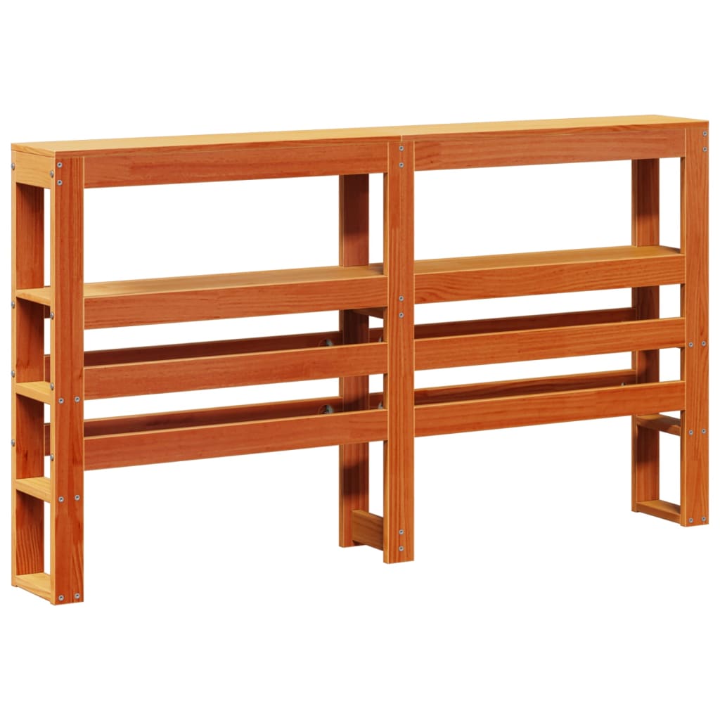 Sengeramme med hodegavl voksbrun 120x190 cm heltre furu