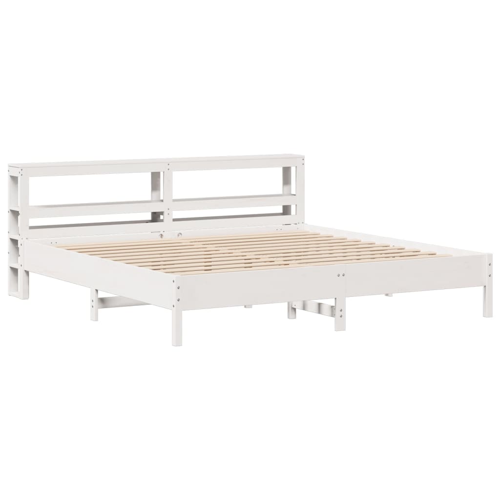 Sengeramme uten madrass hvit 180x200 cm heltre furu