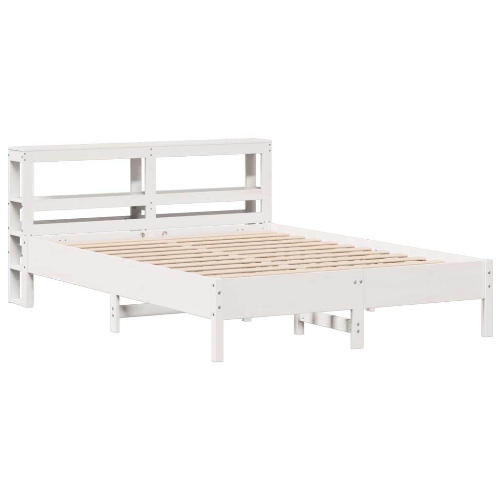 Sengeramme uten madrass hvit 150x200 cm heltre furu