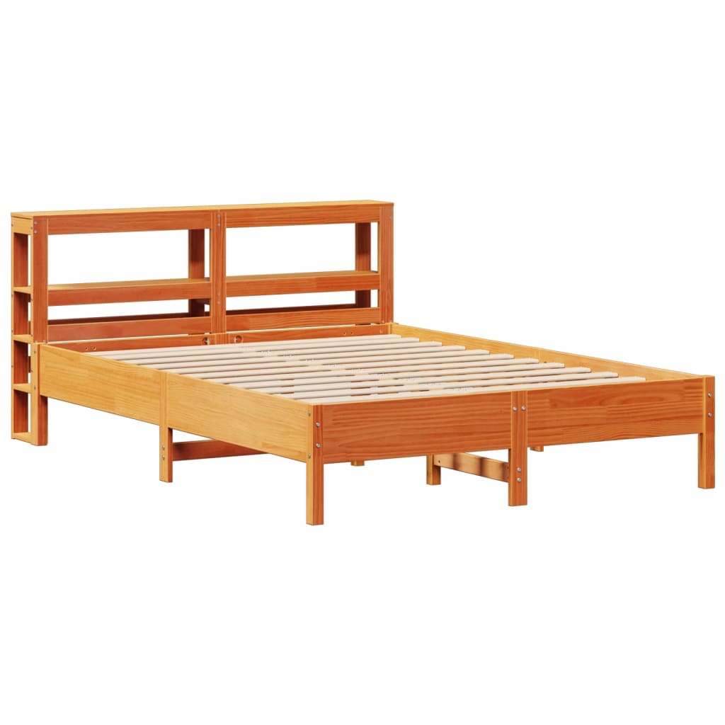 Sengeramme uten madrass brun 150x200 cm heltre furu