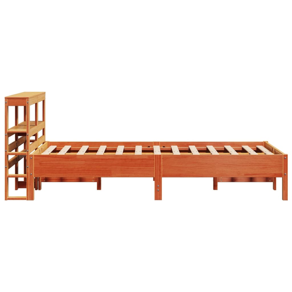 Sengeramme uten madrass voksbrun 100x200 cm heltre furu