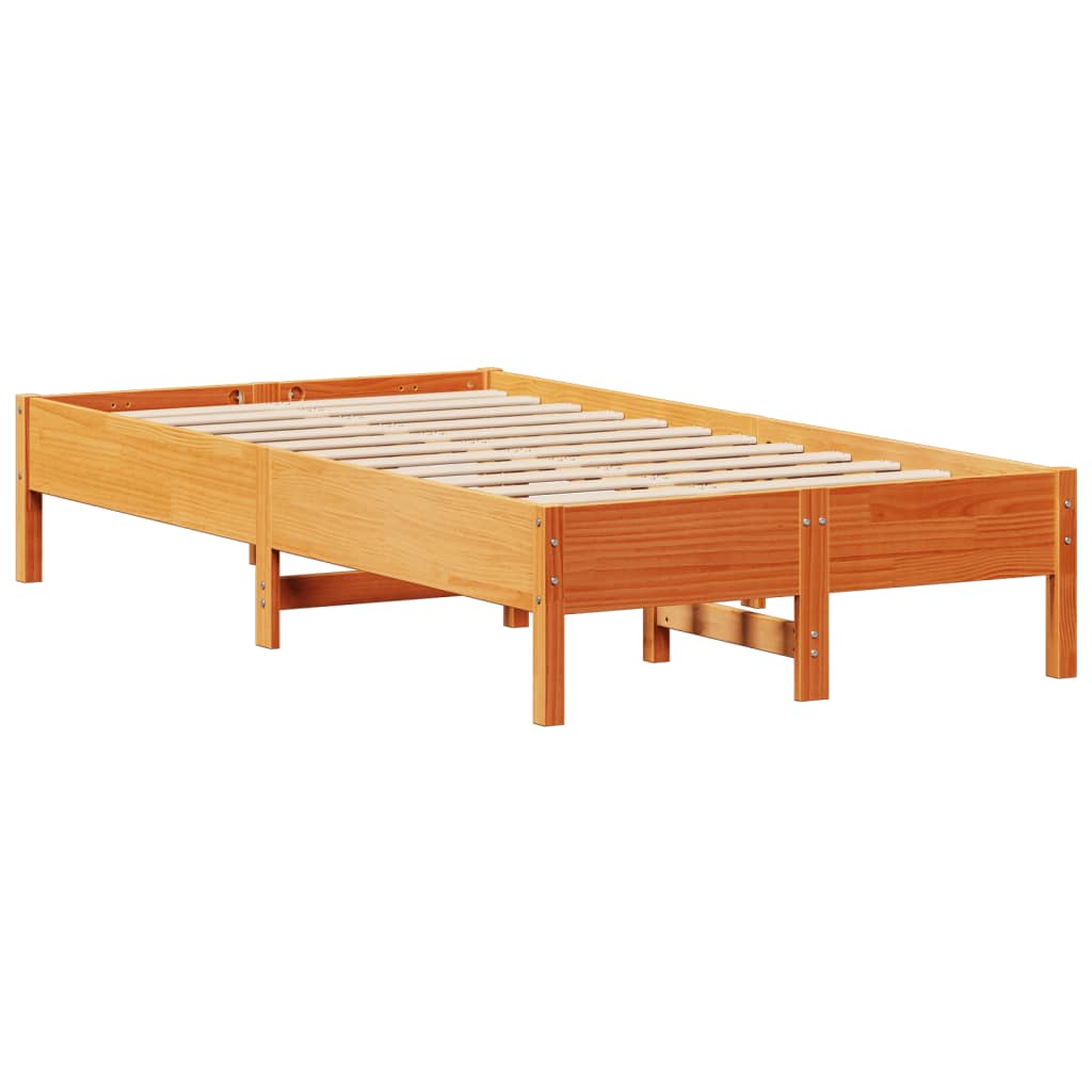 Sengeramme uten madrass voksbrun 100x200 cm heltre furu
