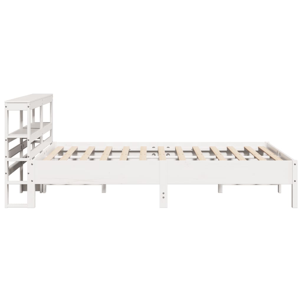Sengeramme uten madrass hvit 140x190 cm heltre furu