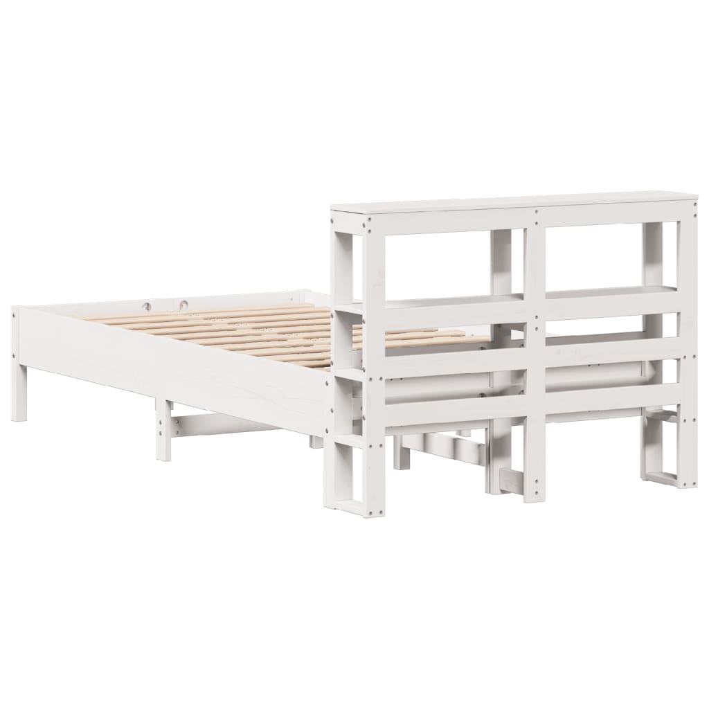 Sengeramme uten madrass hvit 90x190 cm heltre furu