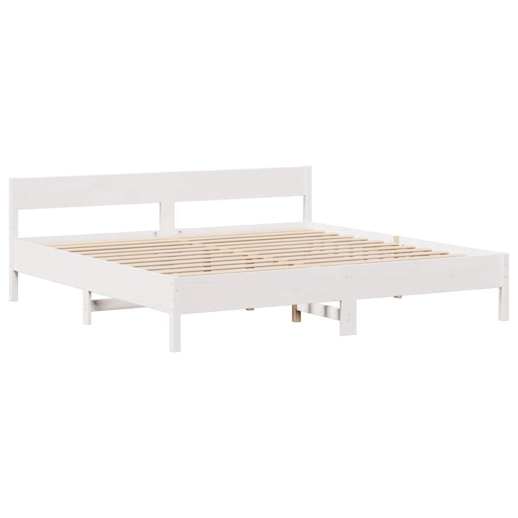 Sengeramme uten madrass hvit 180x200 cm heltre furu