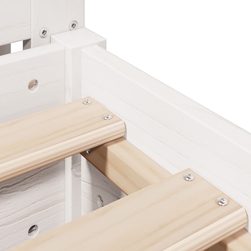 Sengeramme uten madrass hvit 180x200 cm heltre furu