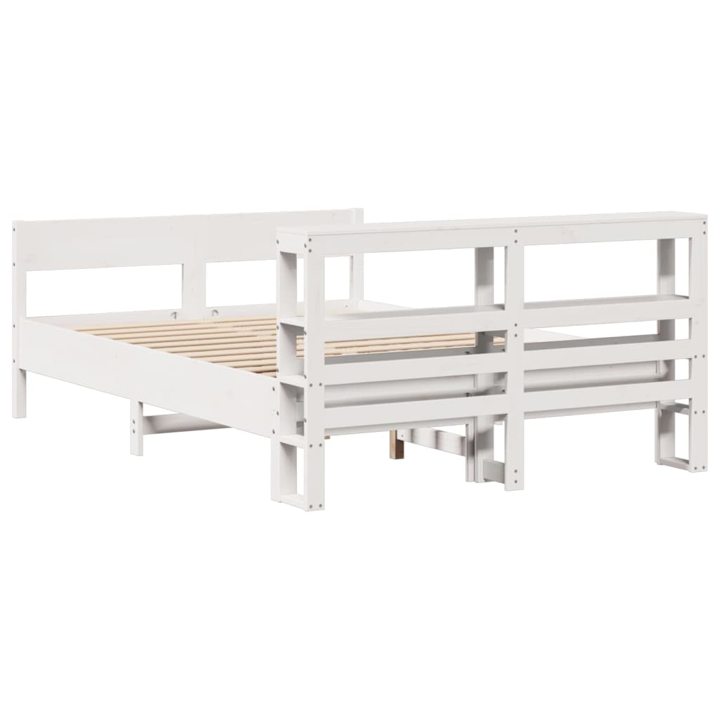 Sengeramme uten madrass hvit 120x200 cm heltre furu