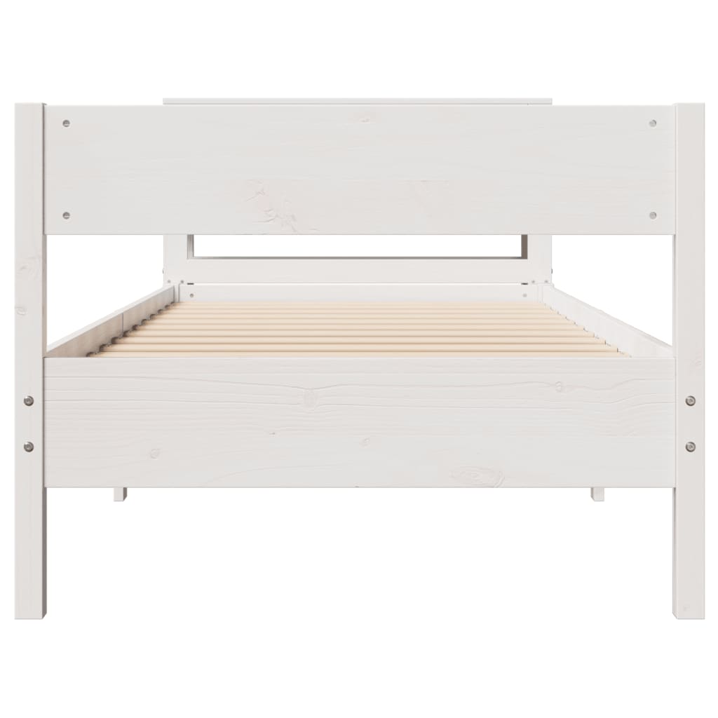 Sengeramme uten madrass hvit 90x200 cm heltre furu