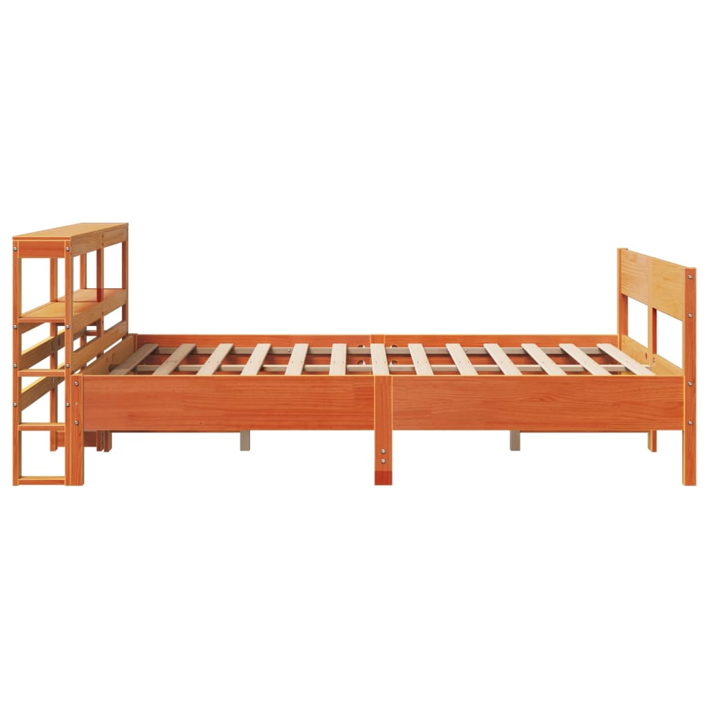Sengeramme uten madrass brun 135x190 cm heltre furu
