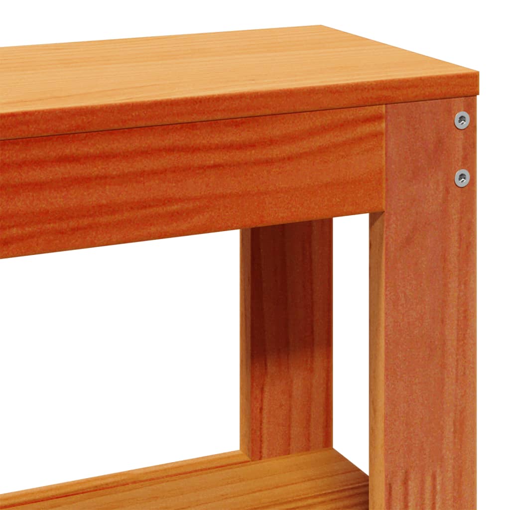 Sengeramme uten madrass voksbrun 120x190 cm heltre furu