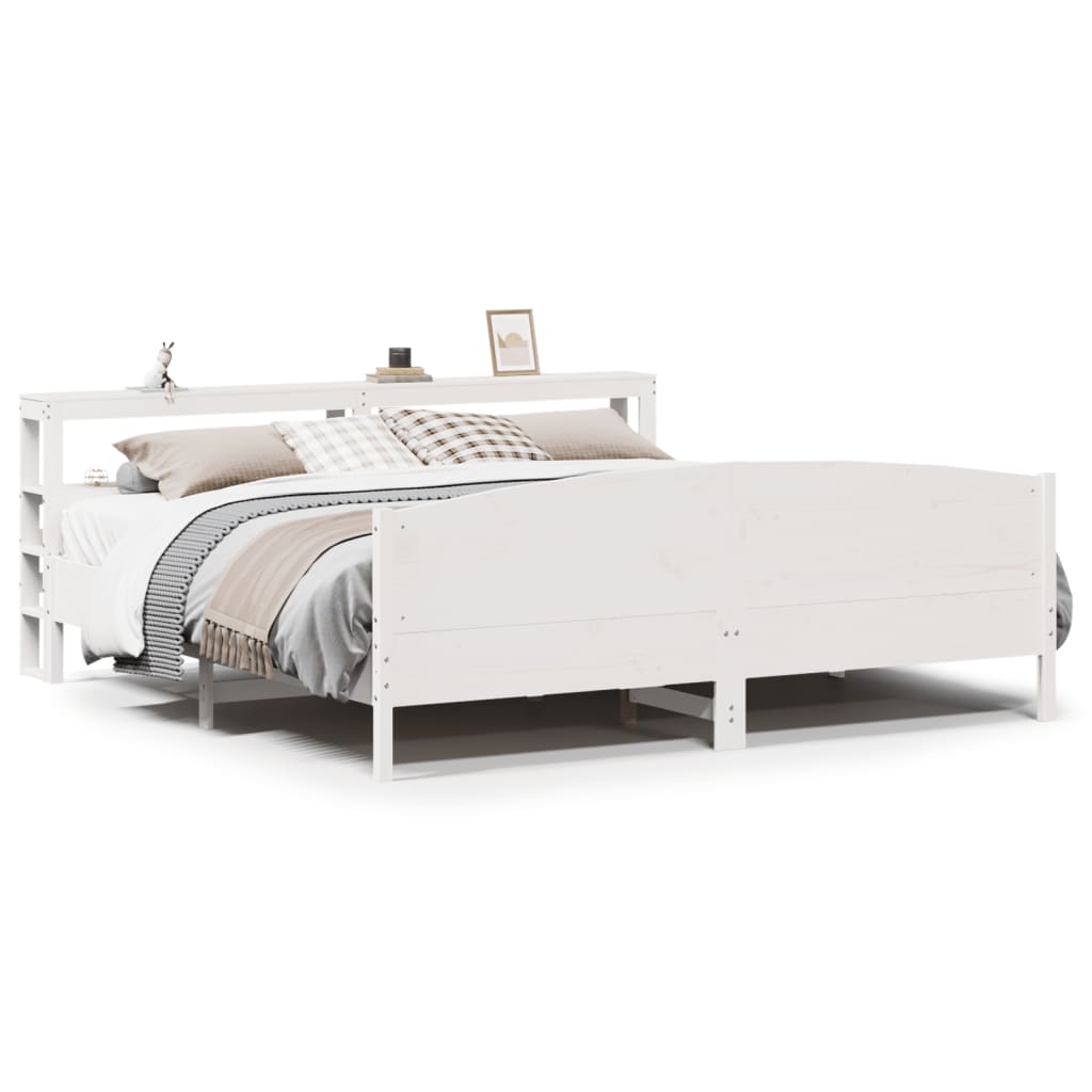 Sengeramme uten madrass hvit 180x200 cm heltre furu