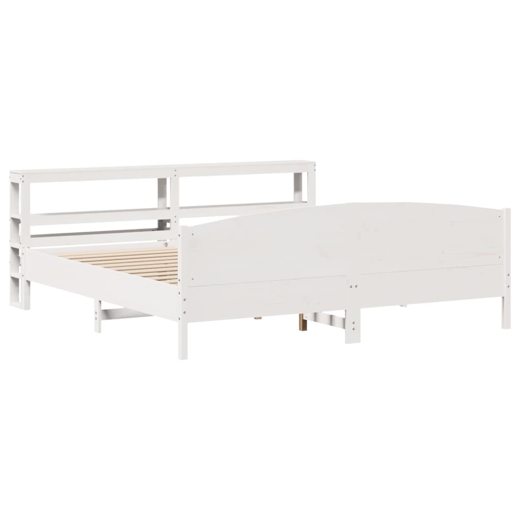 Sengeramme uten madrass hvit 180x200 cm heltre furu