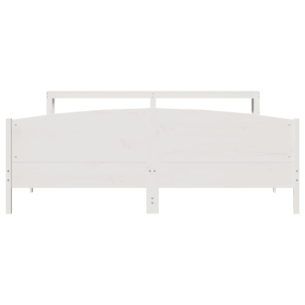 Sengeramme uten madrass hvit 180x200 cm heltre furu
