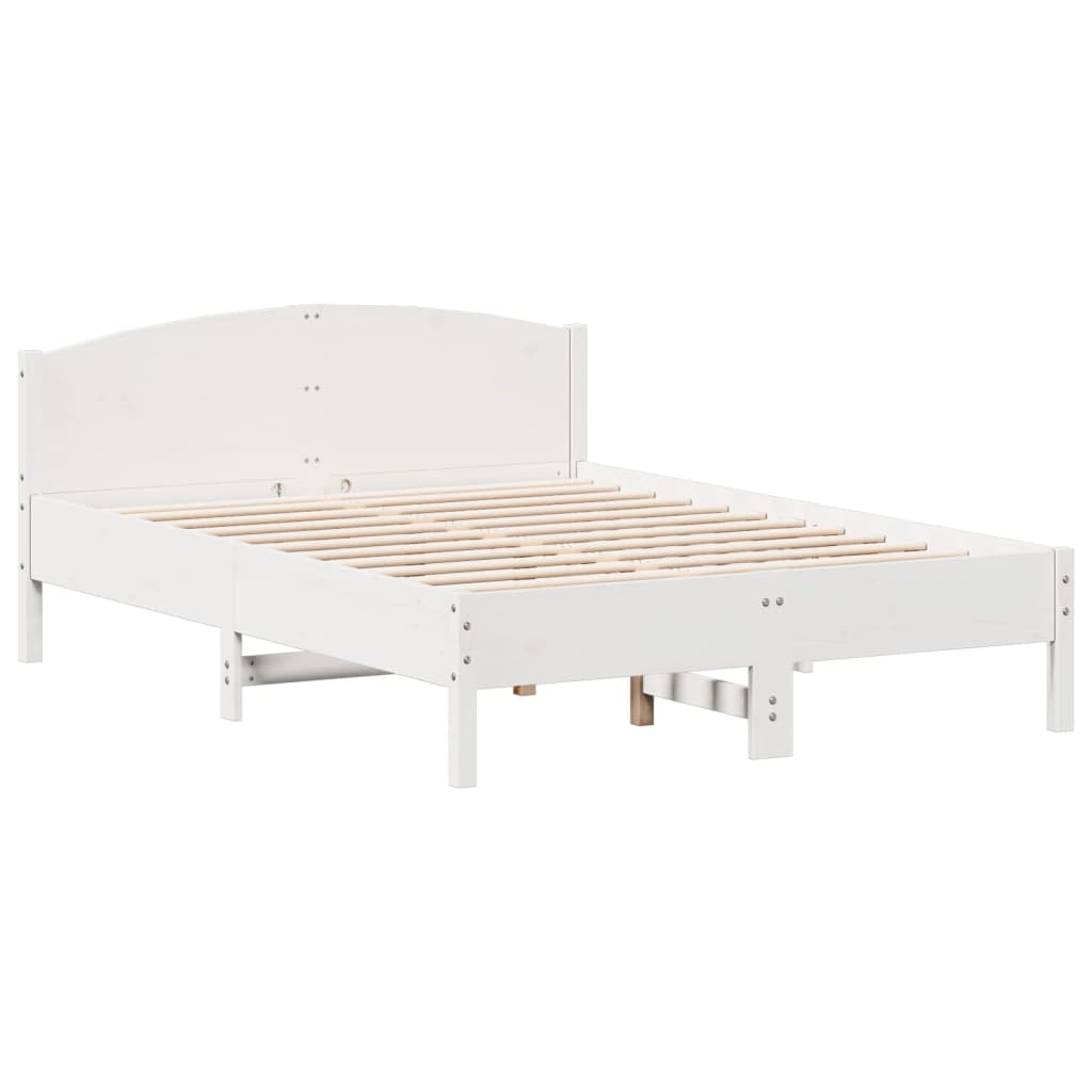 Sengeramme uten madrass hvit 120x190 cm heltre furu