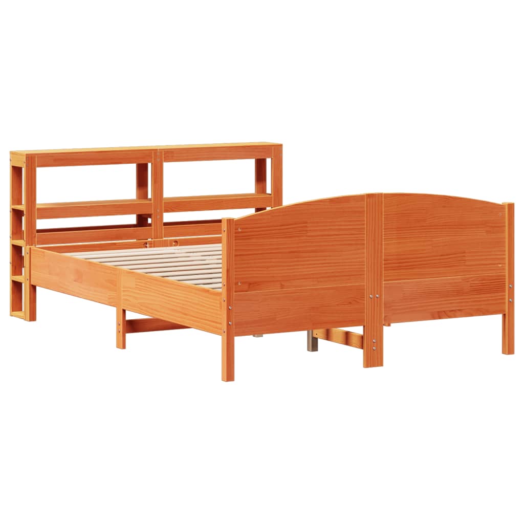 Sengeramme uten madrass voksbrun 120x190 cm heltre furu