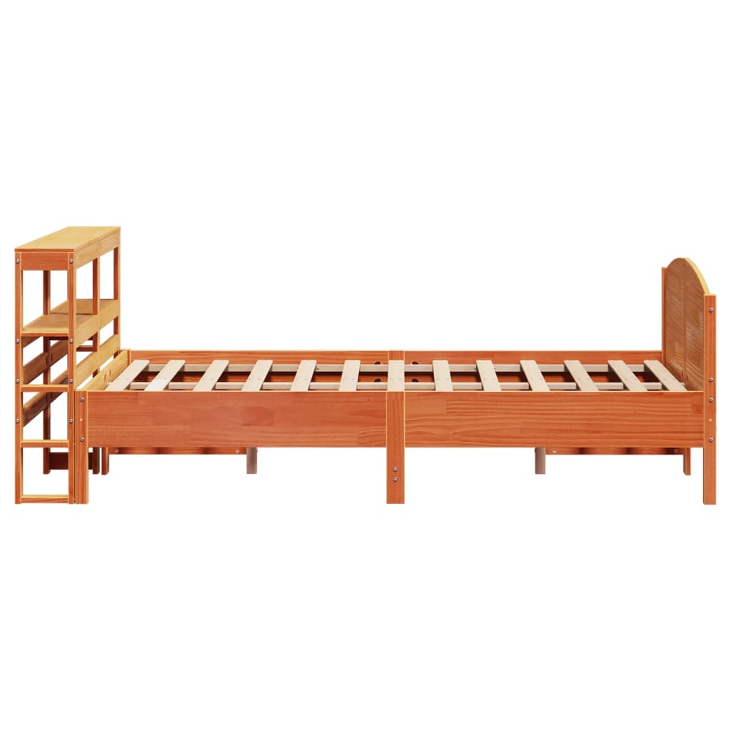 Sengeramme uten madrass voksbrun 120x190 cm heltre furu