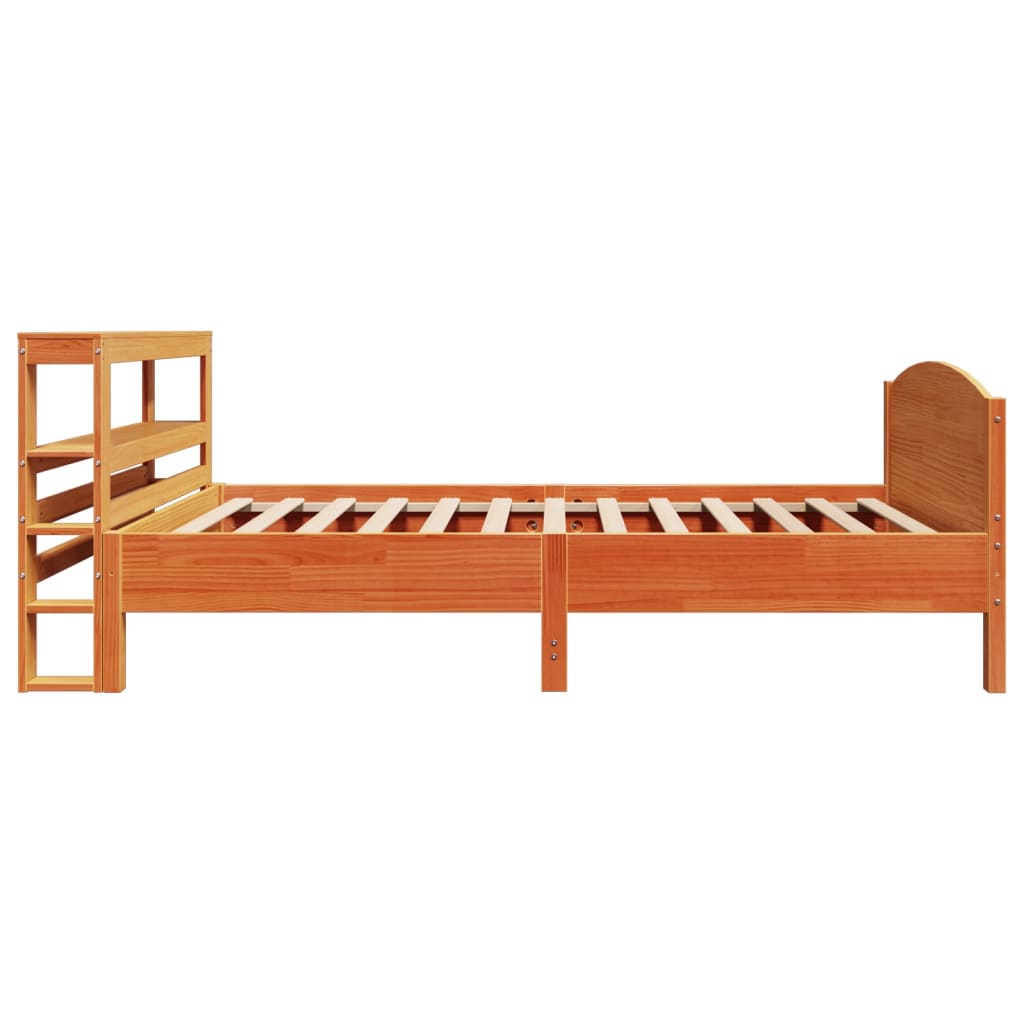 Sengeramme uten madrass voksbrun 75x190 cm heltre furu
