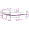 Sengeramme med hodegavl 200x200 cm heltre furu