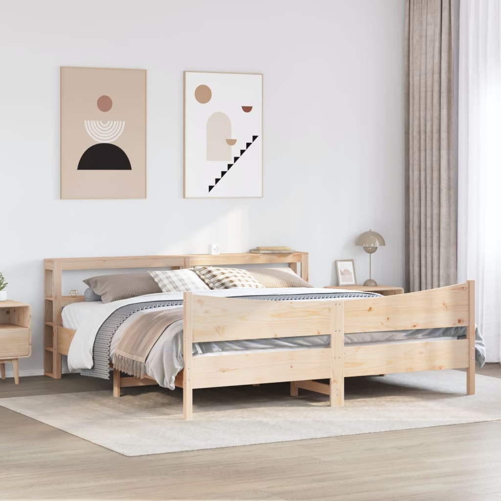 Sengeramme med hodegavl 180x200 cm heltre furu