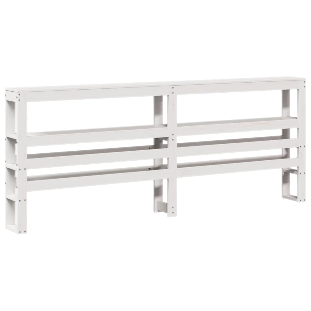 Sengeramme med hodegavl hvit 180x200 cm heltre furu