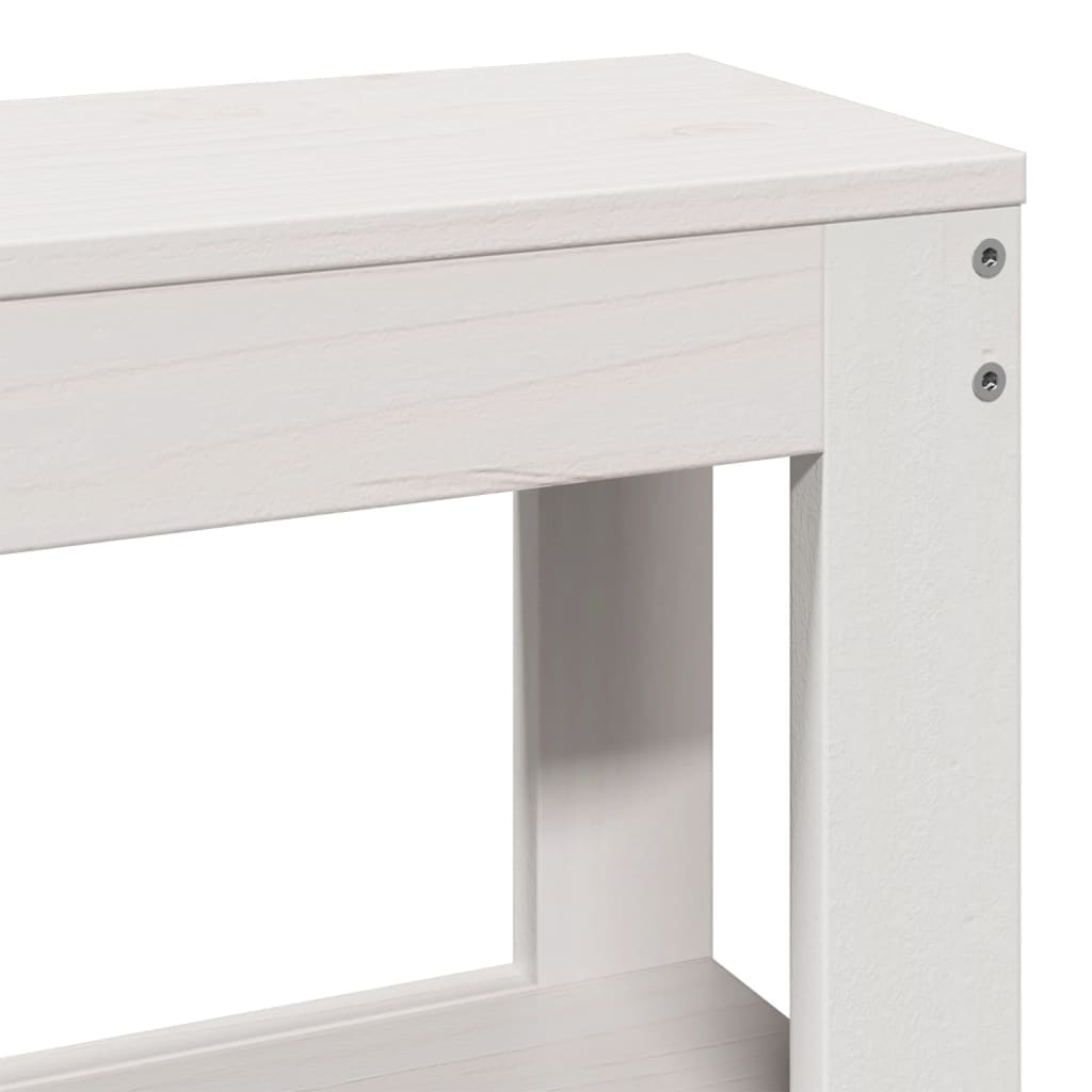 Sengeramme med hodegavl hvit 180x200 cm heltre furu