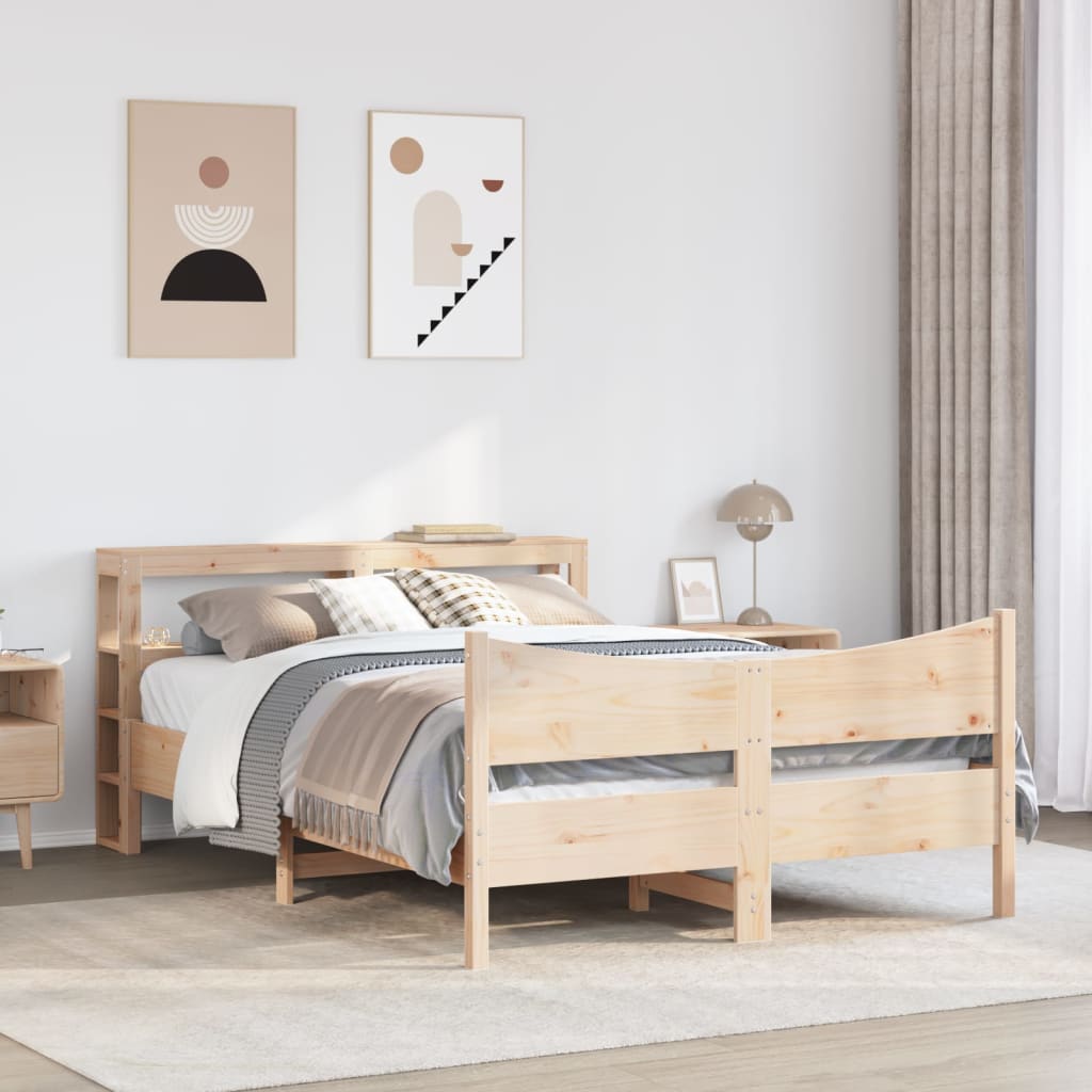 Sengeramme med hodegavl 140x200 cm heltre furu