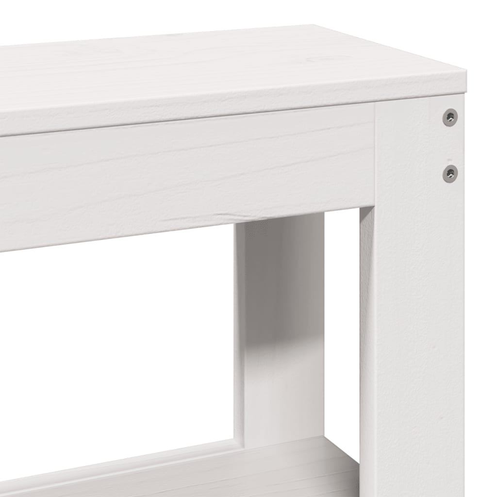 Sengeramme med hodegavl hvit 120x200 cm heltre furu