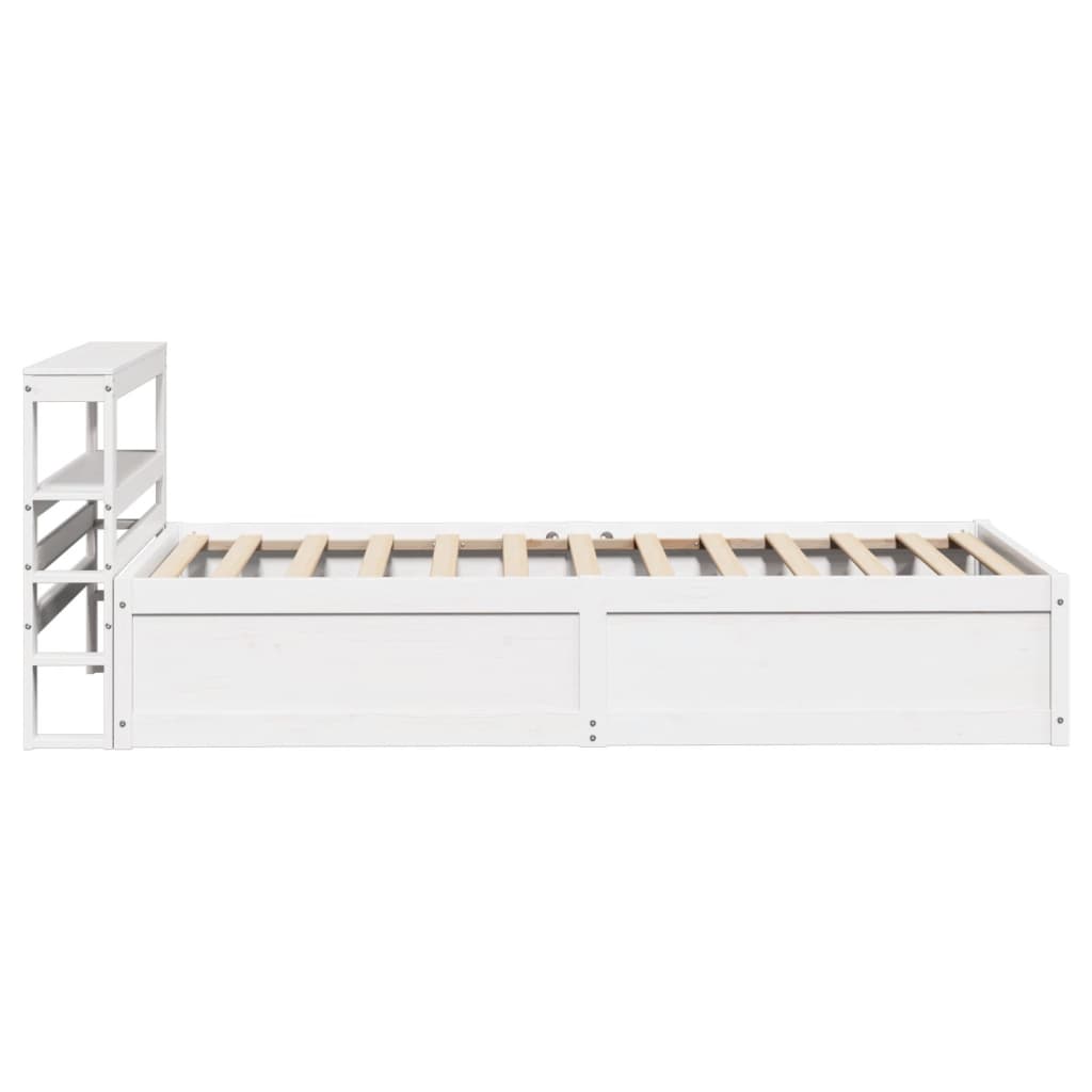 Sengeramme med hodegavl hvit 90x200 cm heltre furu