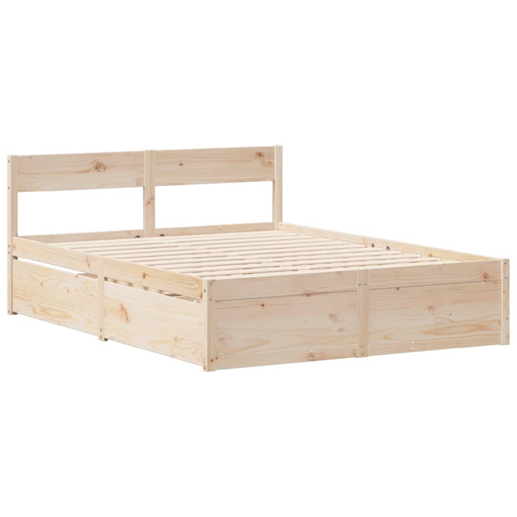 Sengeramme uten madrass 140x200 cm heltre furu