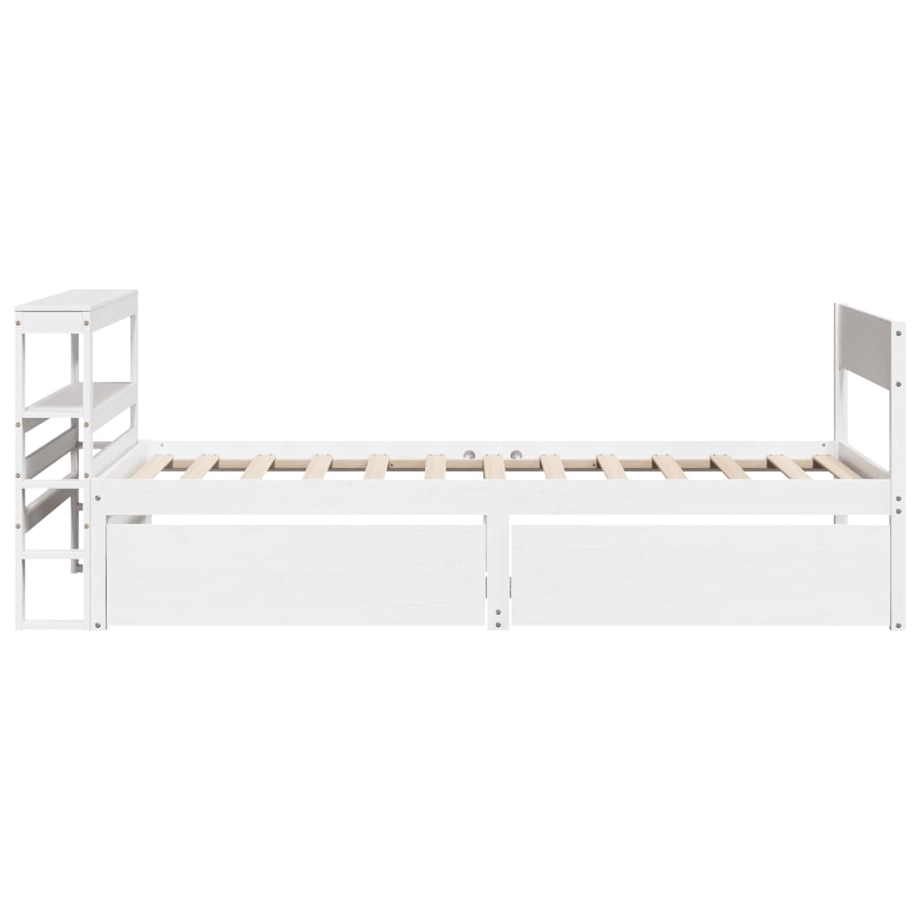 Sengeramme uten madrass hvit 90x200 cm heltre furu